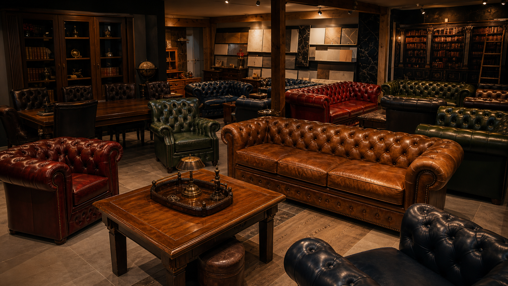 Treasure Collection showroom, Chesterfield meubels in Zwaagdijk-Oost